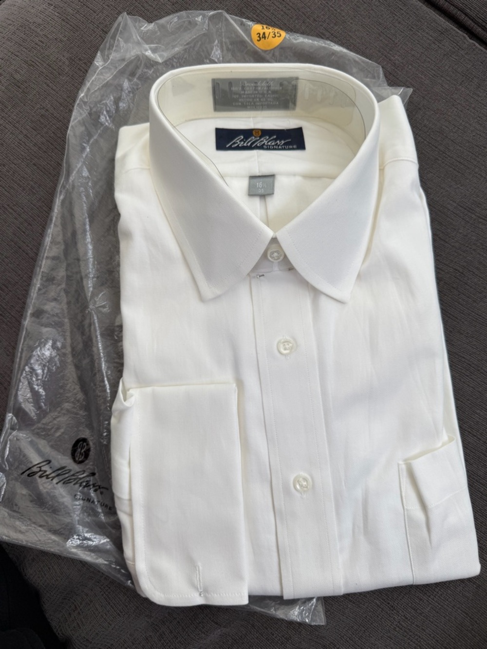 Bill Blass Signature White Men's Dress Shirt - Point Collar NEW!